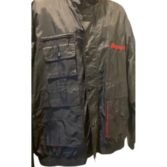 SnapOn Jacket Men’s Size XL Black Zip Snap Multiple Pockets Logo Embroidery - Picture 8 of 16